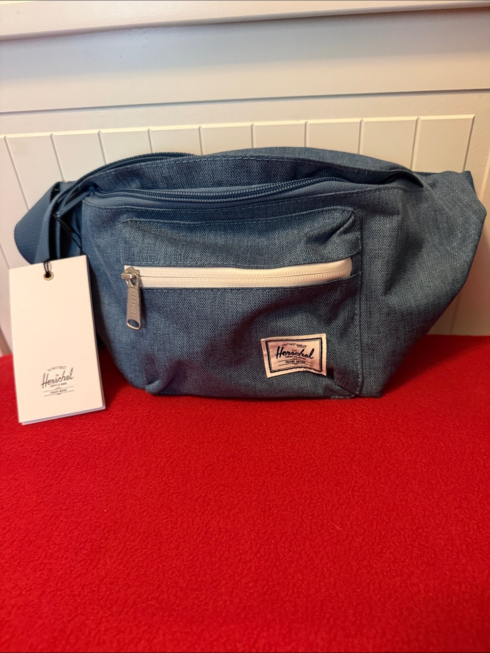 Herschel Supply Company Seventeen  Denim Blue Waist Pack with White Trim